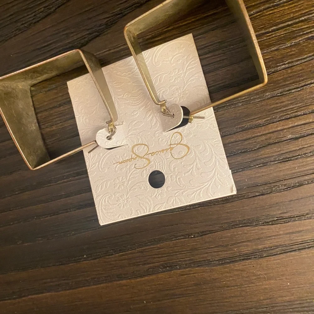 NEW Jessica Simpson gold earrings
